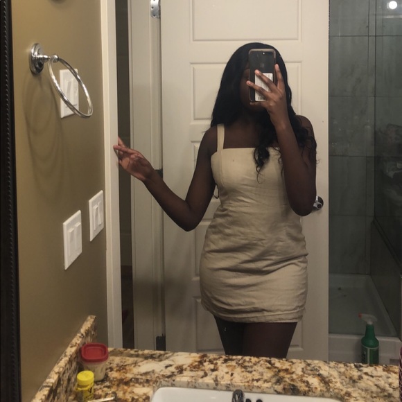 Cream Body-con Dress. - Picture 1 of 1